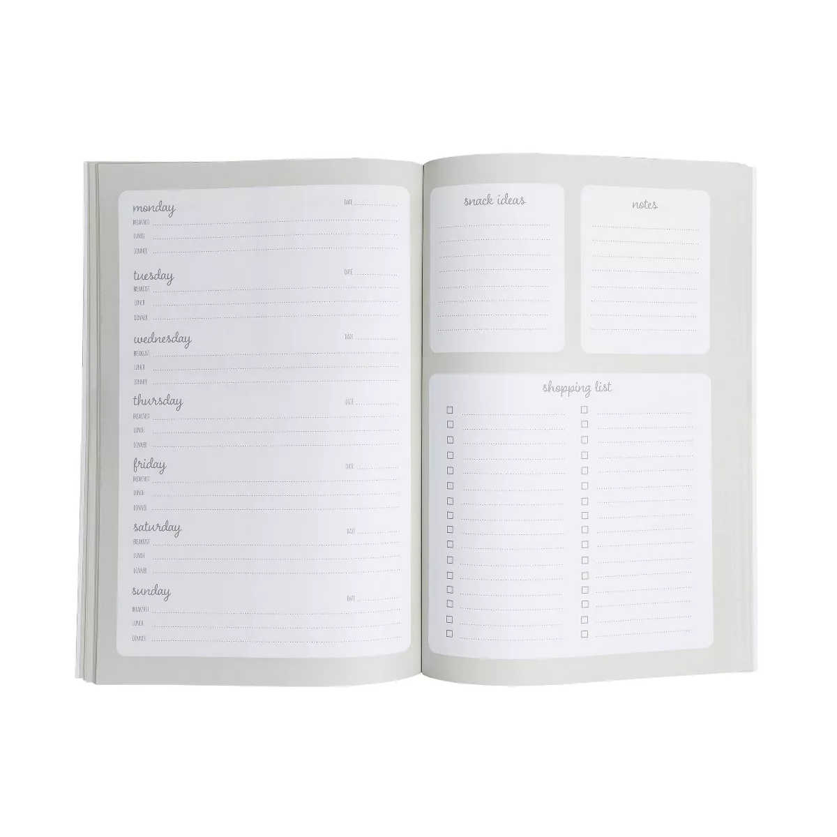 Pearhead Meal Planner Notebook