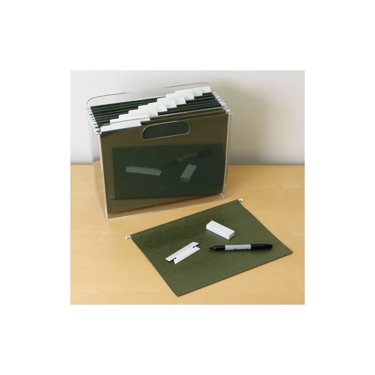 Smead Erasable Hanging Folder Tabs 1/3 Tab 3 1/2 Inch White 25/PK 64627