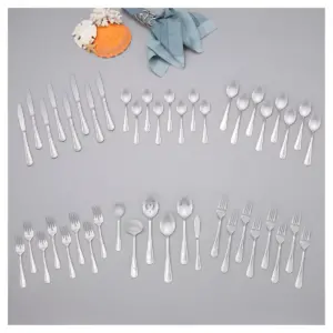 RiverRidge 46pc Non-Monogram Marina Silverware Set