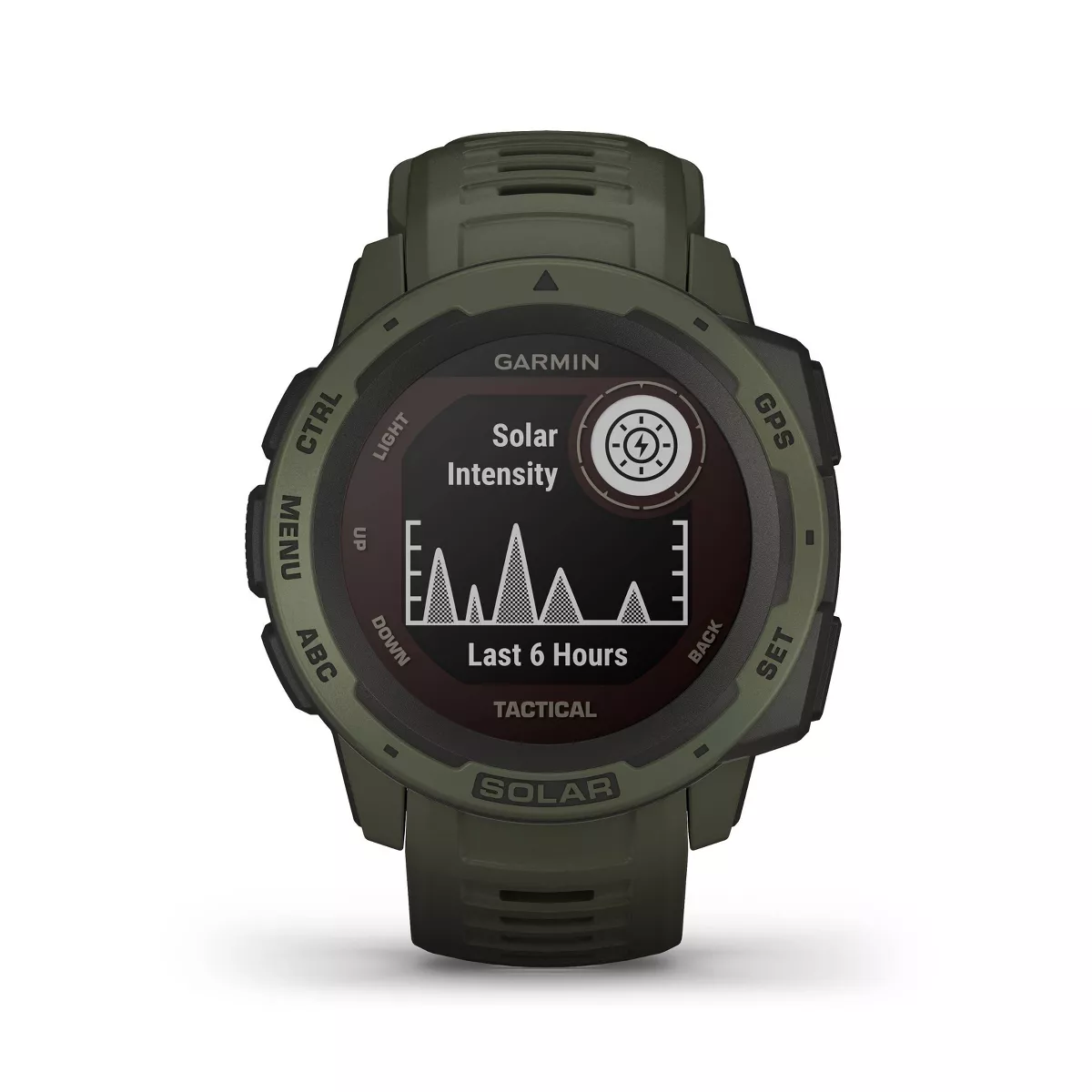 Garmin Instinct Solar Tactical Moss Rugged GPS Smartwatch with Solar Charging
