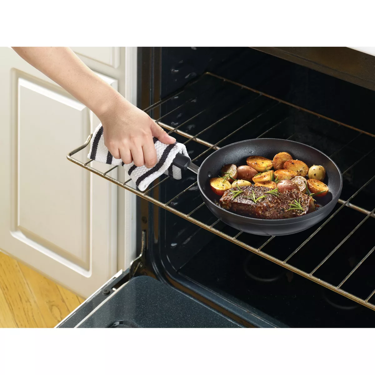T-fal Expert Forged Nonstick Cookware, 12pc Set, Black