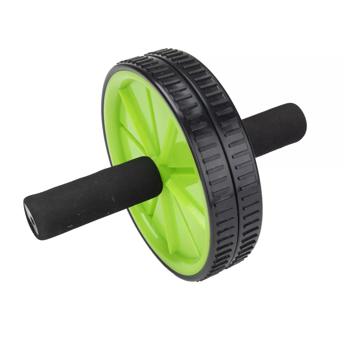 Mind Reader Dual Wheel Split Ab Roller, Black/Green