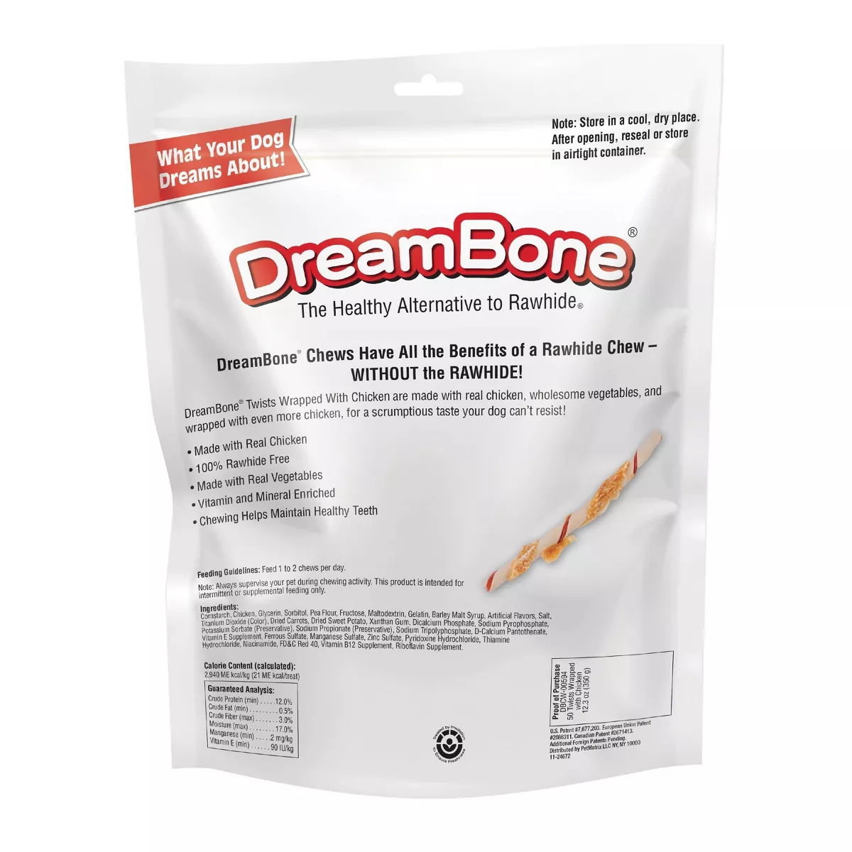 Dreambone Chicken Twist Sticks Dog Treats - 50ct