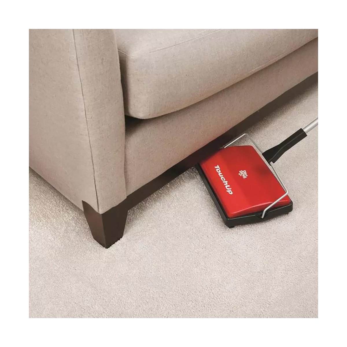 Dirt Devil PD10010 Simpli Sweep Compact Lightweight Manual Push Stick Sweeper with Quiet Operating Over Molded Wheels and Double Sided Dust Bin