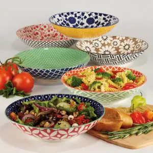 32oz 6pk Porcelain Soho Dinner Bowls - Certified International