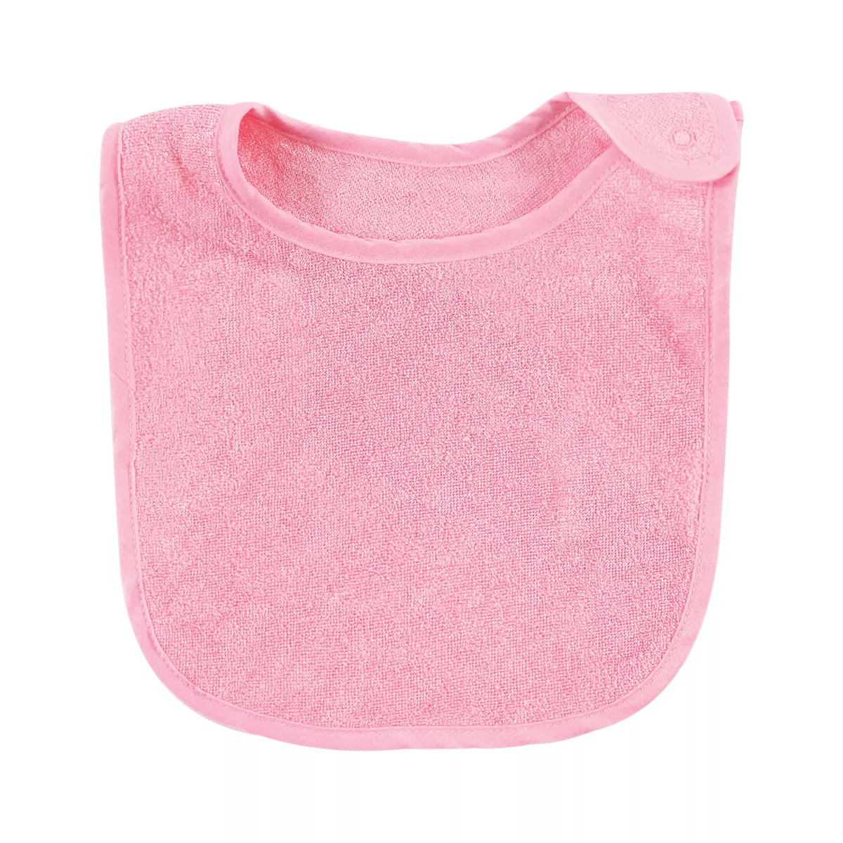 Hudson Baby Infant Girl Rayon from Bamboo Terry Bibs, Lt.Pink Gray, One Size