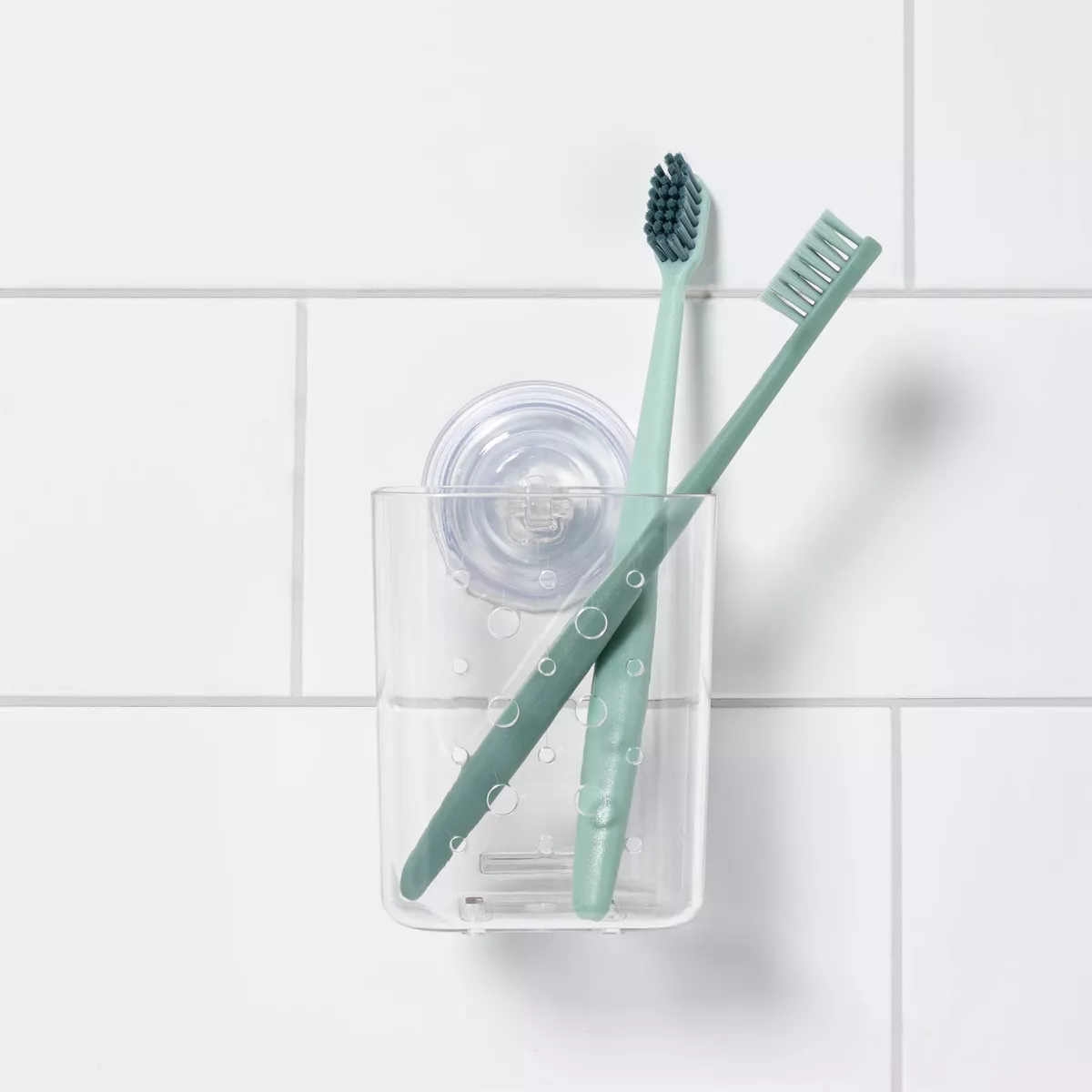 Suction Toothbrush Holder Clear - Room Essentials™