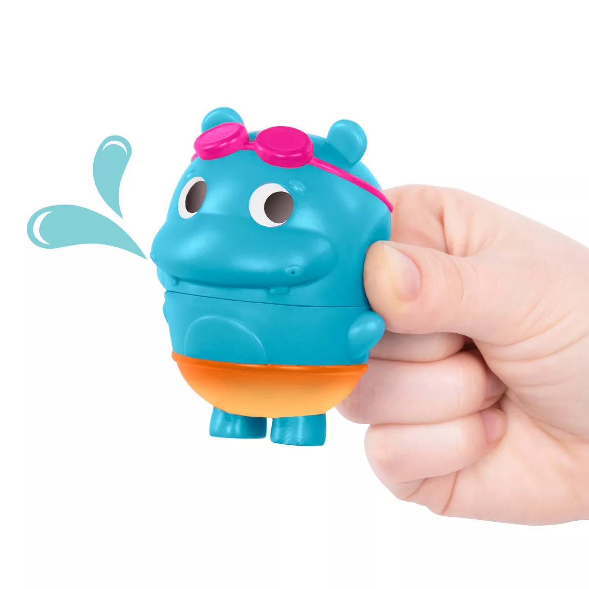 Land of B. Pull-Back Bath Boat & Toy Hippo - Pull & Go Rider