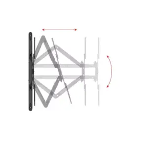 Monoprice Full-Motion Articulating TV Wall Mount For TVs 19in-55in, Max Weight 100 lbs, Ext. Range from 1.2in to 18.1in, VESA Patterns up to 400x400