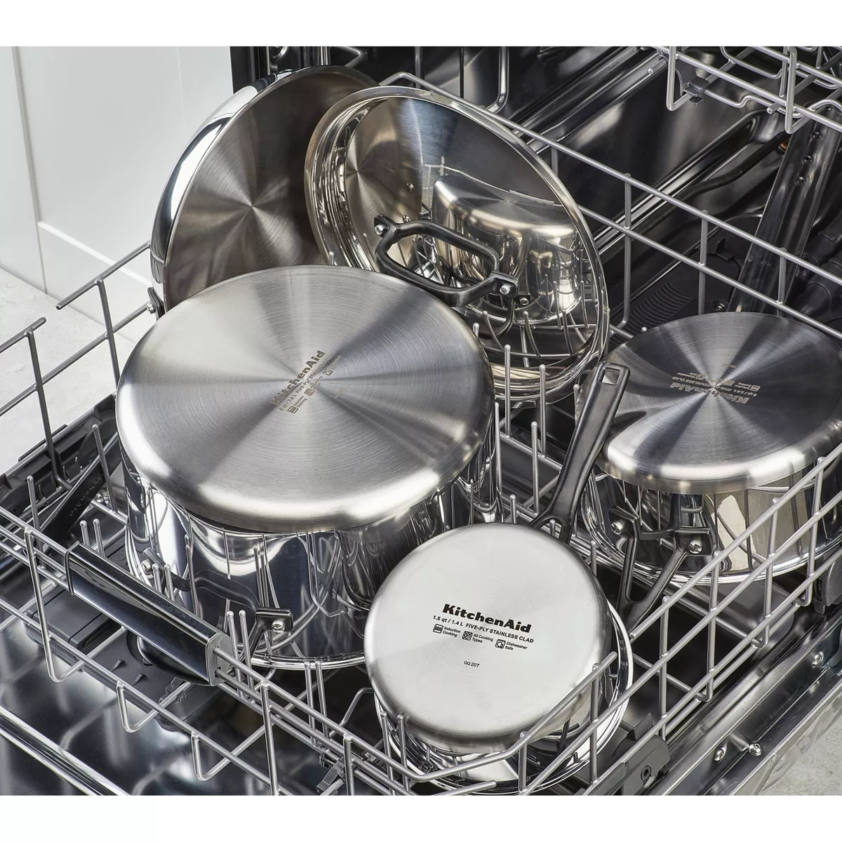 KitchenAid 5-Ply Clad Stainless Steel 10pc Cookware Set
