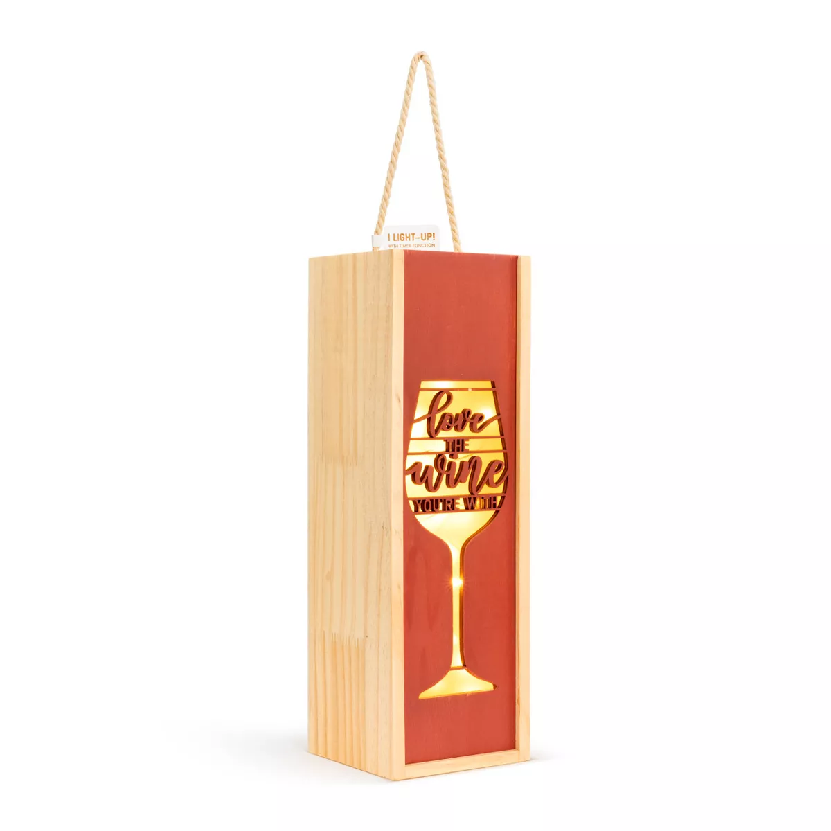 DEMDACO Love Wine Lantern Red