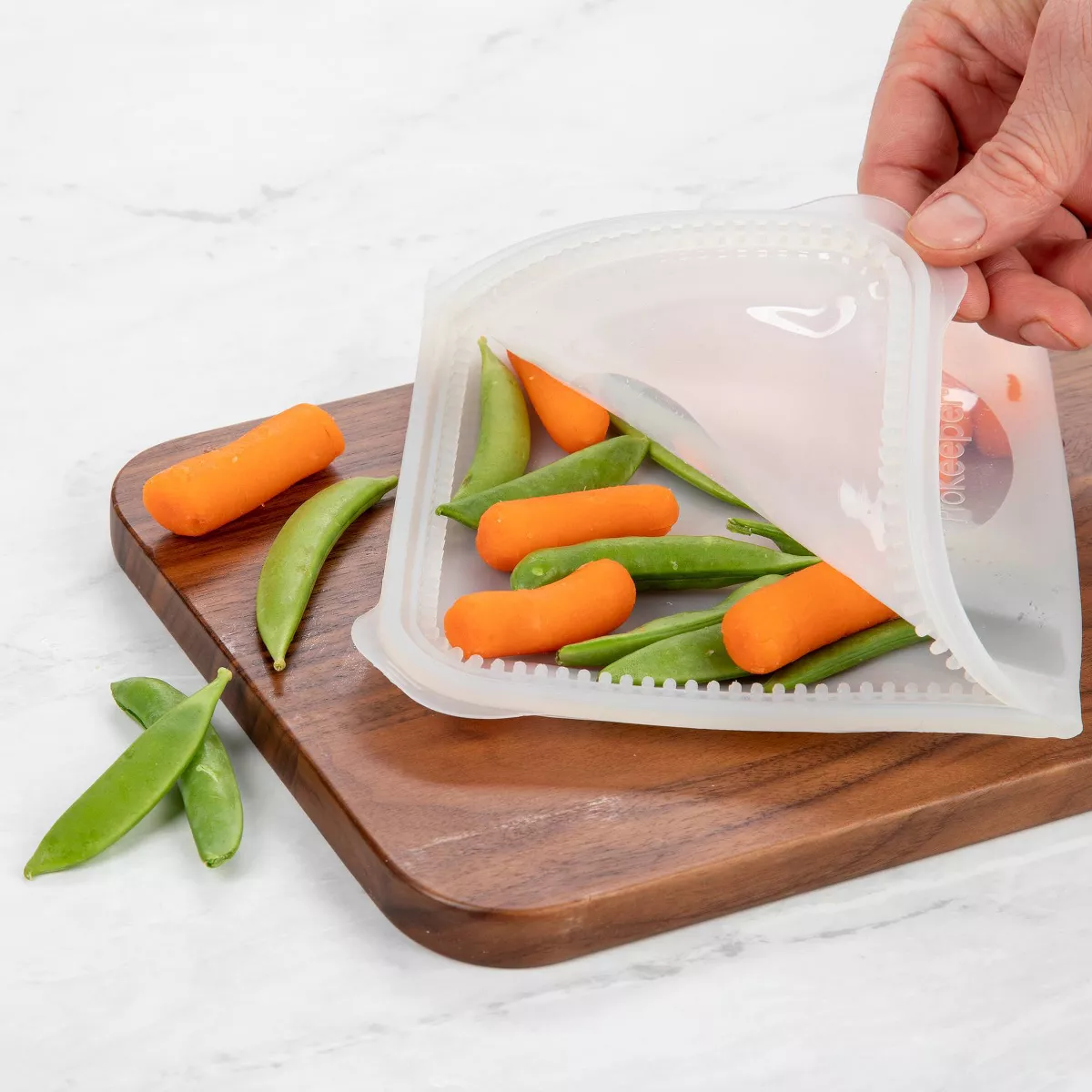 Prepworks ProKeeper Silicone 2 Sided Zipper Sandwich Bag - Clear - 24oz