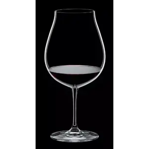 Riedel Vinum Crystal Dishwasher Safe New World 28.21 Ounce Pinot Noir Rose Champagne Single Stem Wine Glass, Set of 2