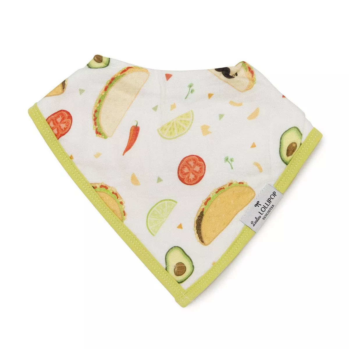 Loulou Lollipop Muslin Bandana Bib Set - Sushi/Taco