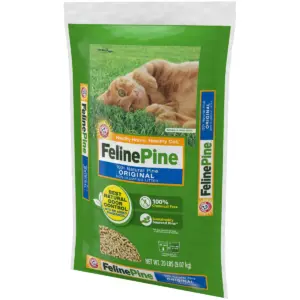 Feline Pine 100% Natural Pine, Odor Control, Non-Clumping Cat Litter - 20lbs