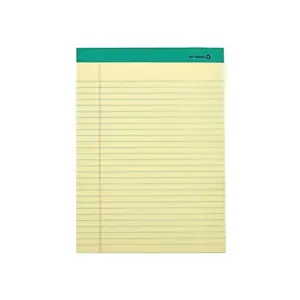 MyOfficeInnovations 100% Recy Perforated Notepads Canary 8-1/2