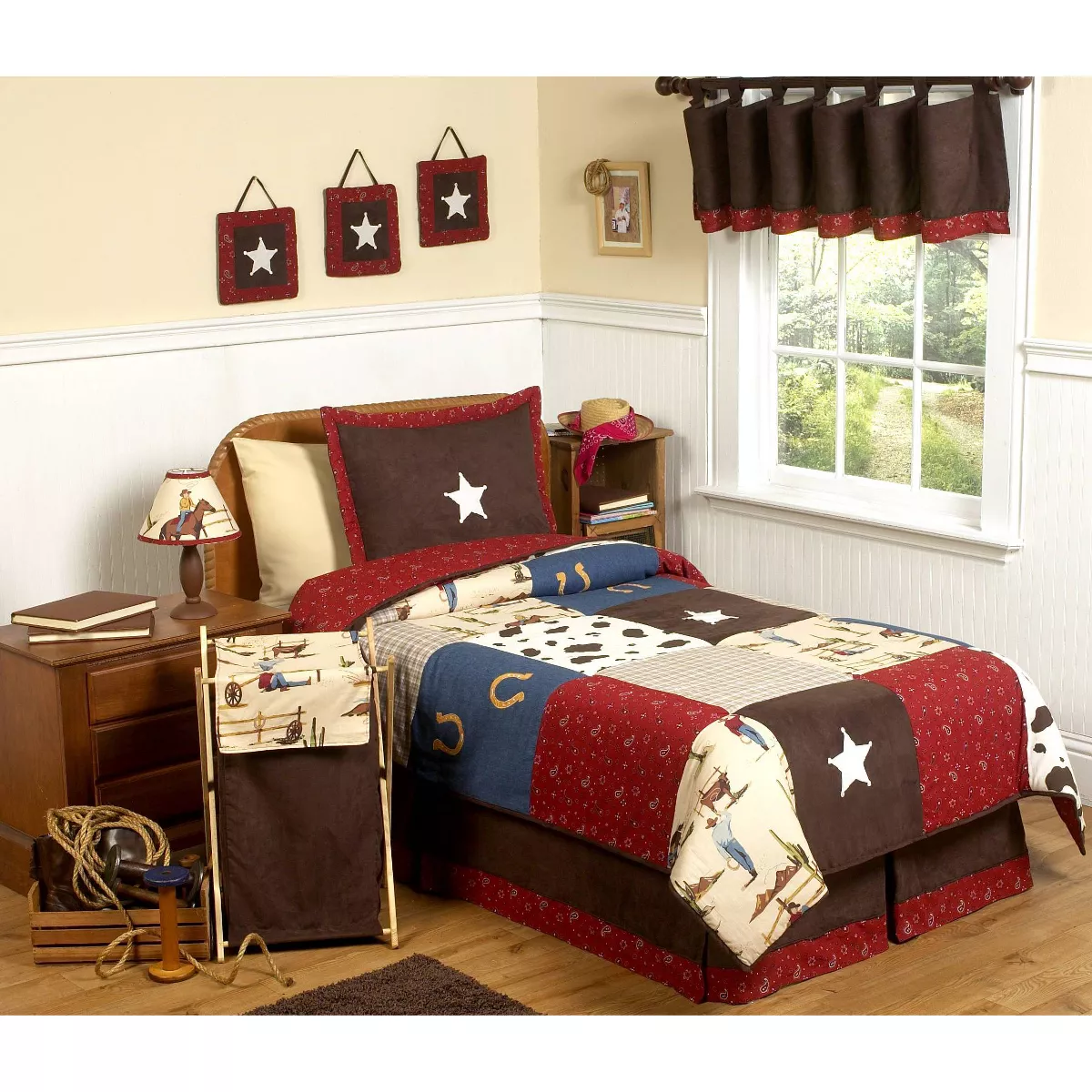 Sweet Jojo Designs Wild West Sheet Set - Horse Print (Twin)