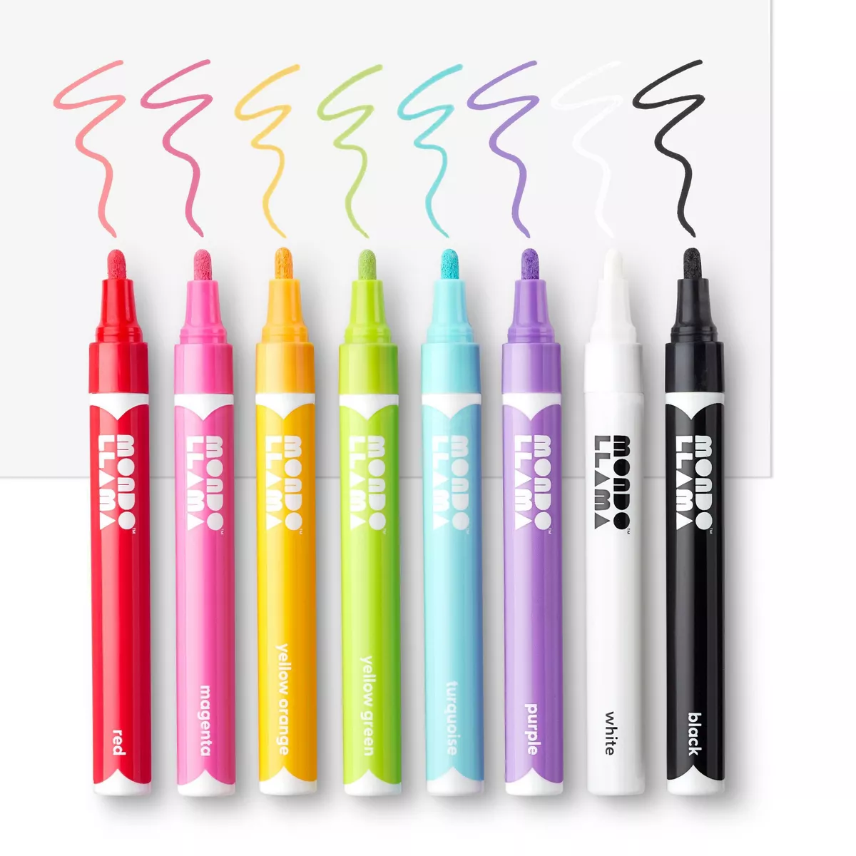 8ct Paint Markers Bullet Tip Classic Colors - Mondo Llama™