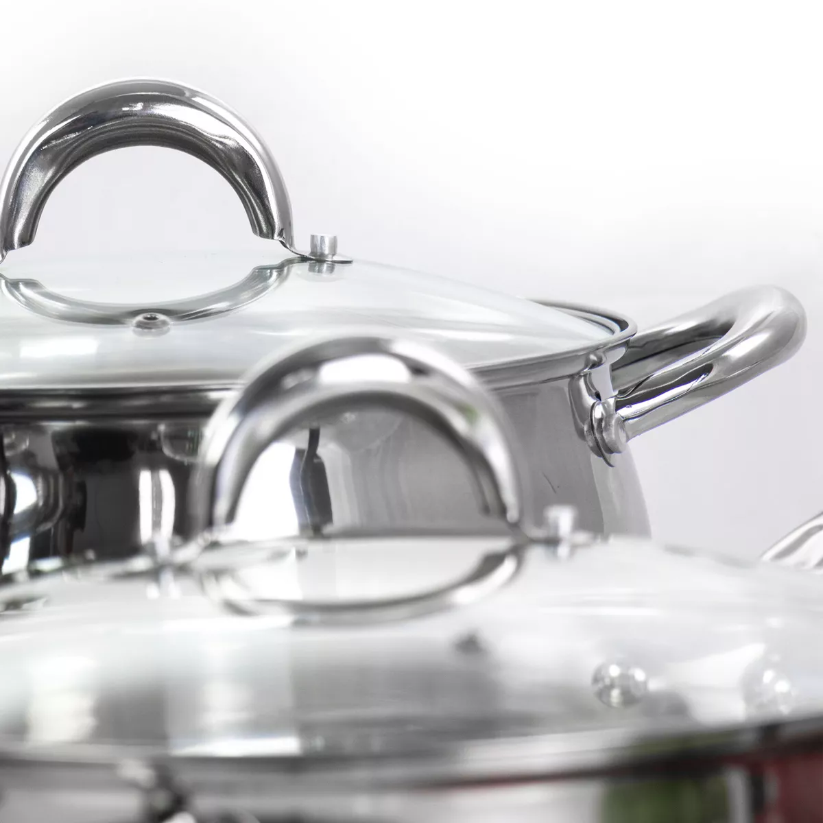 Gibson Home Ancona 12 Piece Stainless Steel Belly Shaped Cookware Set with Kitchen Tools