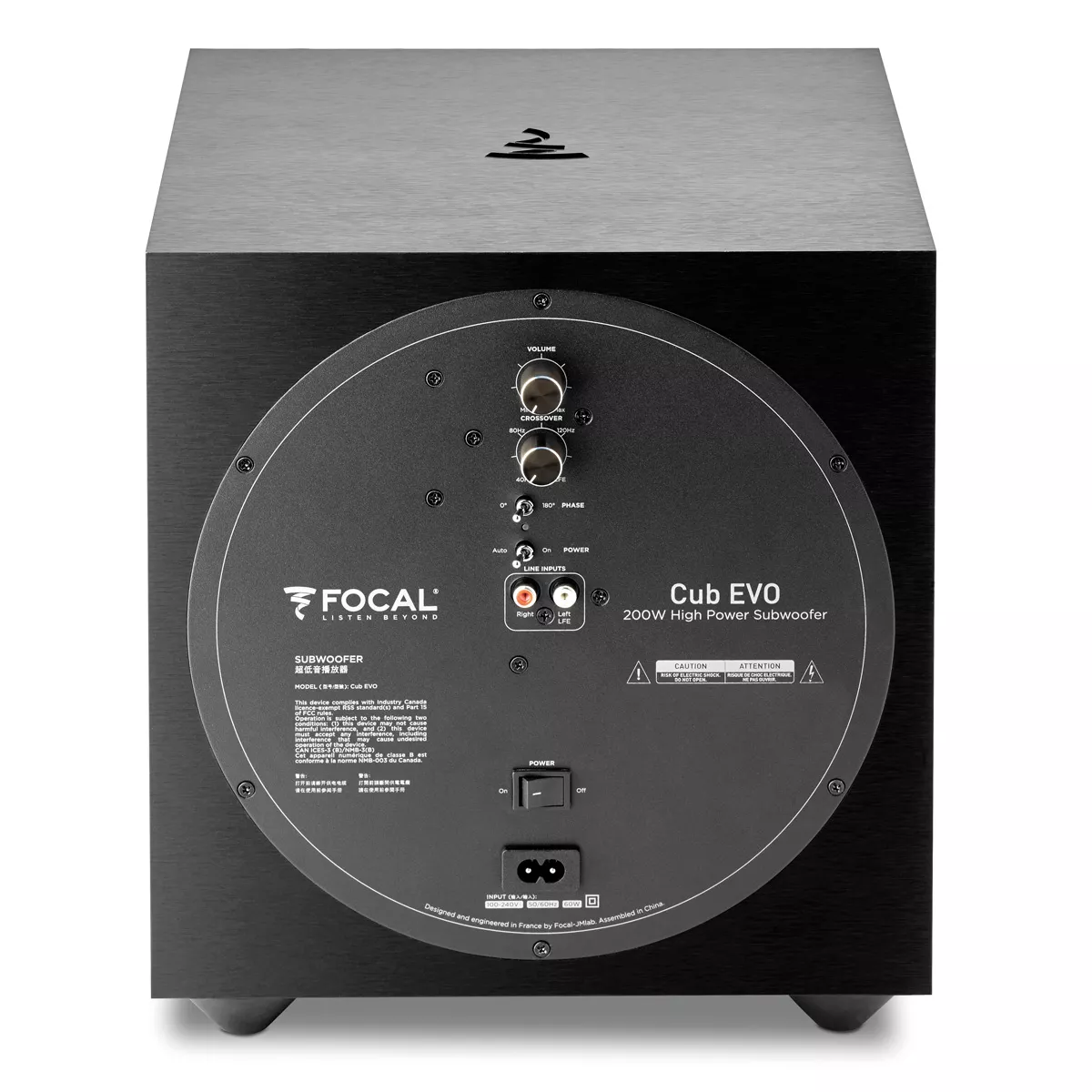 Focal Cub Evo Active Bass-Reflex Subwoofer (Black)