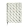 Lined Journal Leatherette Pattern Satin Ribbon Cream Crisscross - Top Flight