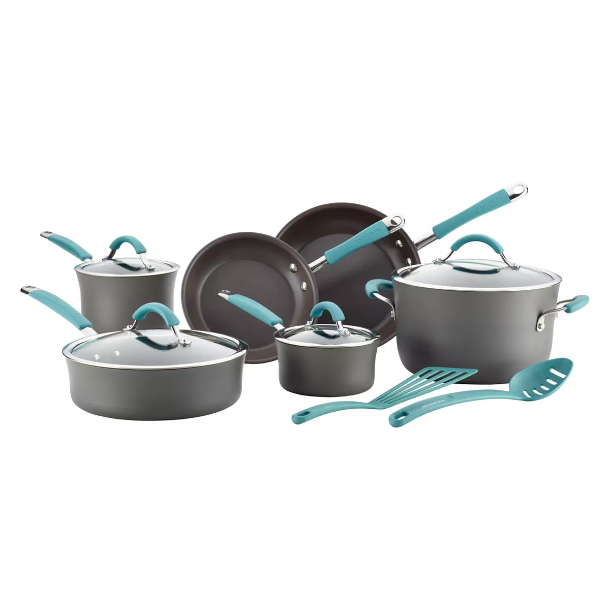 Rachael Ray Cucina 12 piece Hard Anodized Cookware Set - Blue
