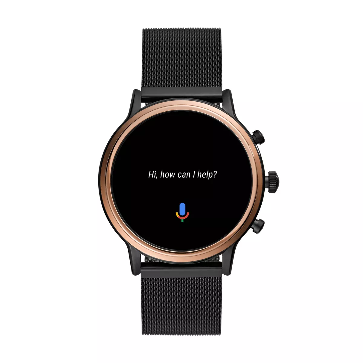 Fossil Gen 5 Smartwatch Julianna HR 44mm - Black Stainless Steel Mesh