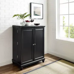 Cambridge Expandable Bar Cabinet Black - Crosley