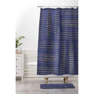 Alison Janssen Boho Poppies Memory Foam Bath Mat Blue - Deny Designs