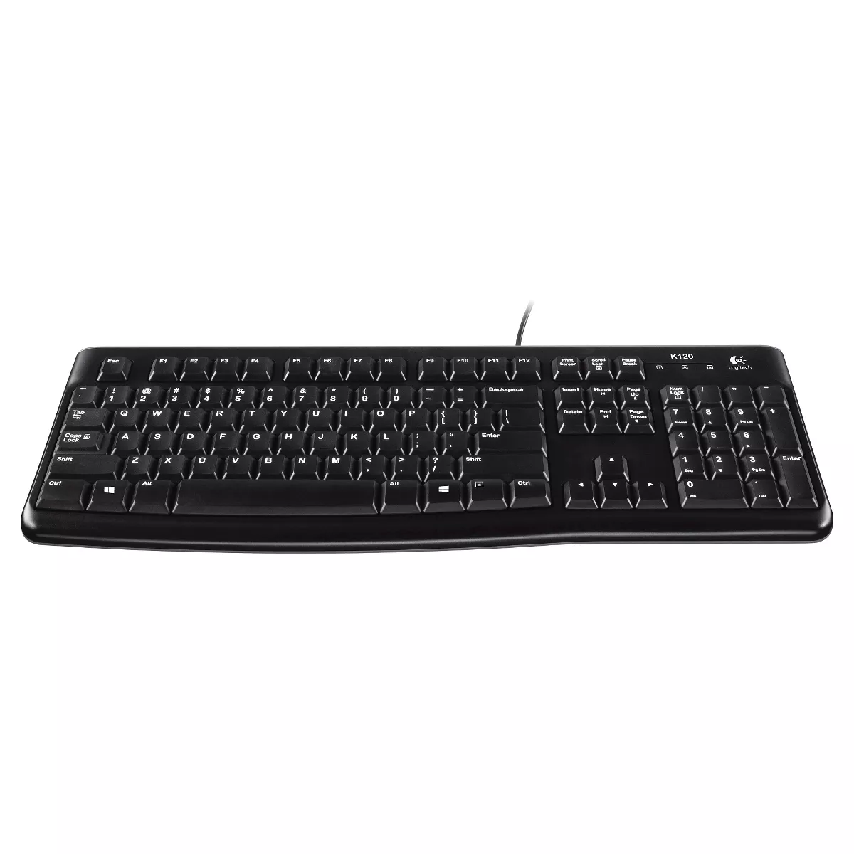 Logitech K120 Ergonomic Desktop USB Keyboard - Black (920-002478)