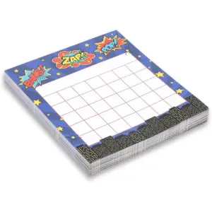 60-Pack Classroom Incentive Charts, Motivate Nice Behavior for Teachers Students, Hero Themed, 6x5.25