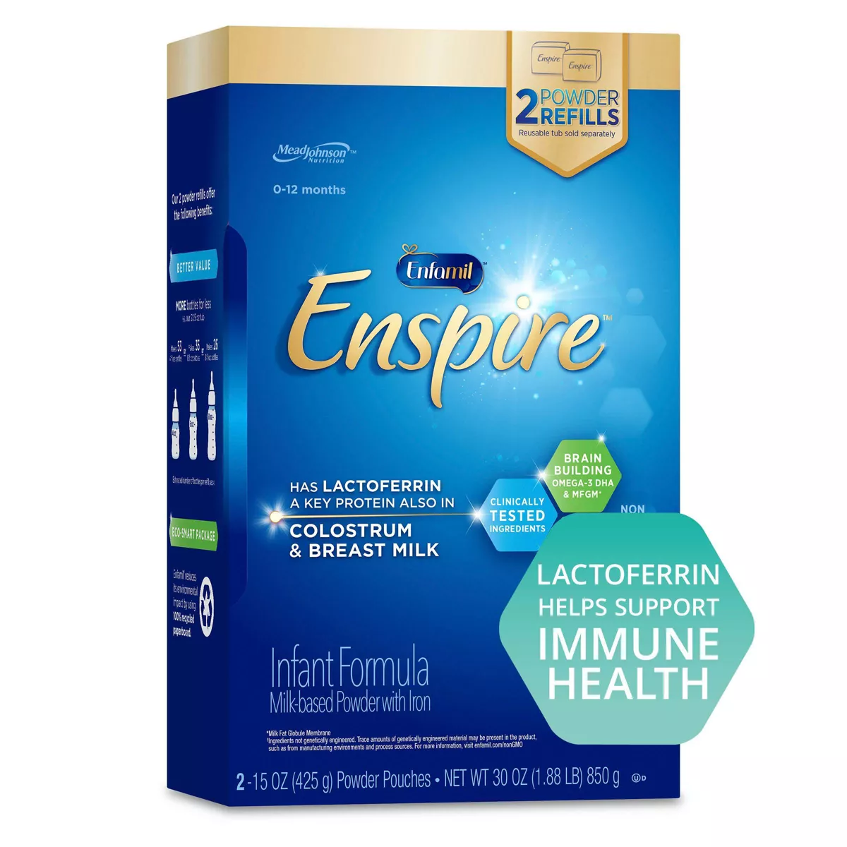 Enfamil 2pk Enspire Infant Formula Powder Refill Box - 30oz