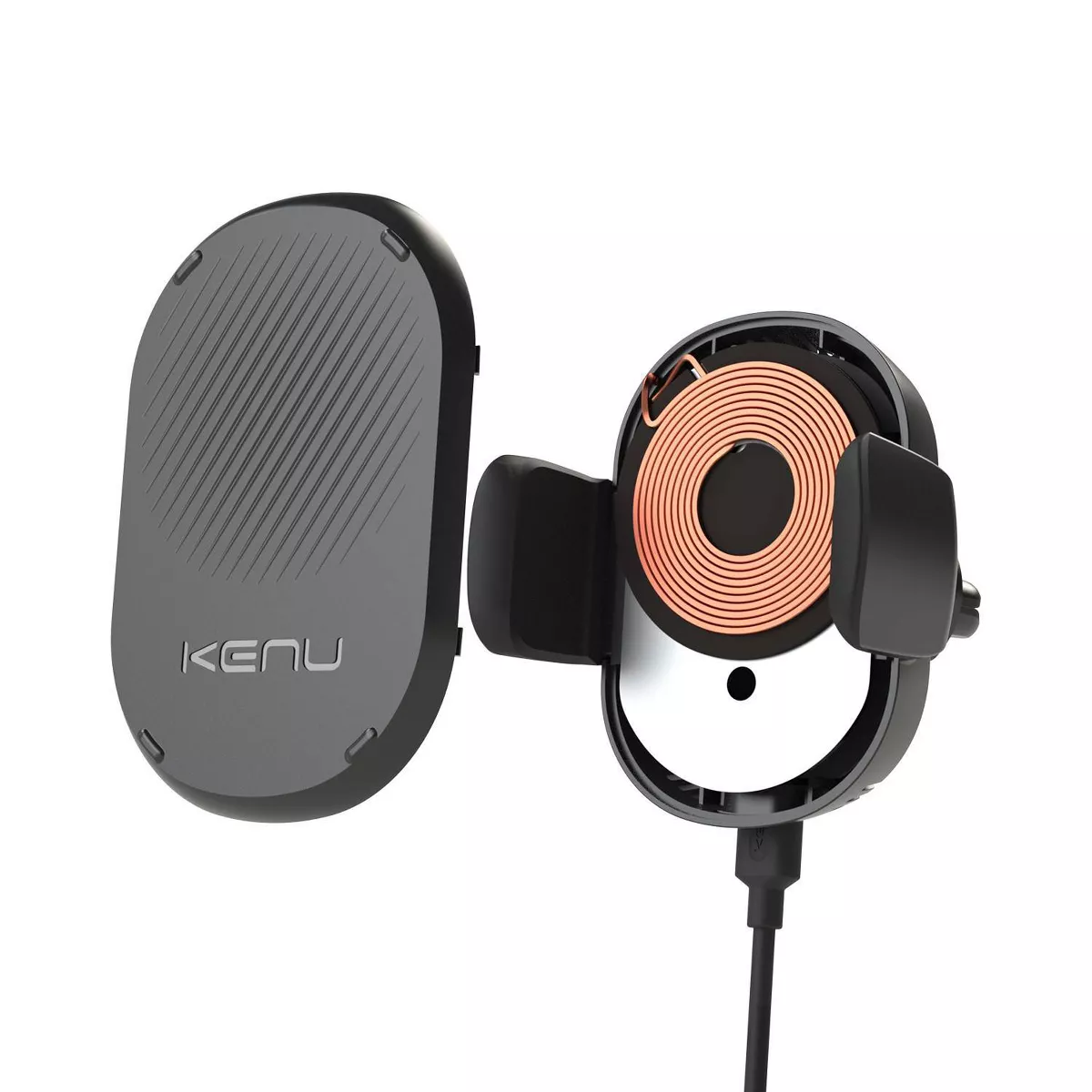Kenu Airbase Qi Wireless Fast Charging Suction Mount - Black