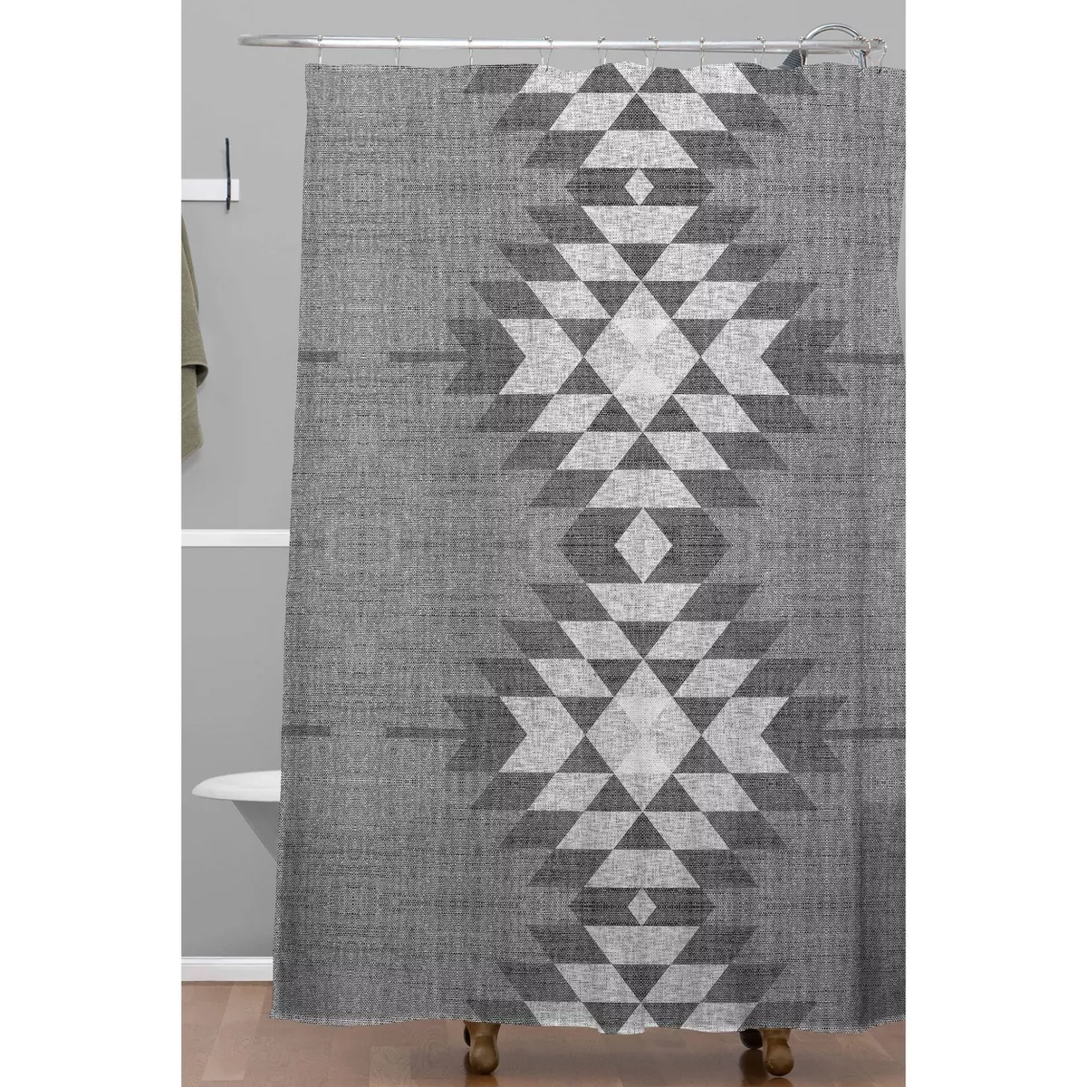Holli Zollinger Diamond Shower Curtain Gray - Deny Designs
