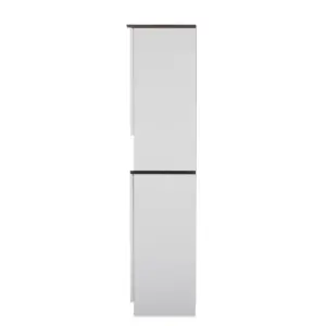 Lauren TwoTone and Buffet and Hutch Kitchen Cabinet White/Dark Brown - Baxton Studio
