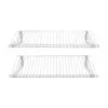 Rubbermaid FastTrack Closet Durable Steel Custom Wire Shoe Organizing Added Storage Shelf Closet Accessory Kit, White (2 Pack)