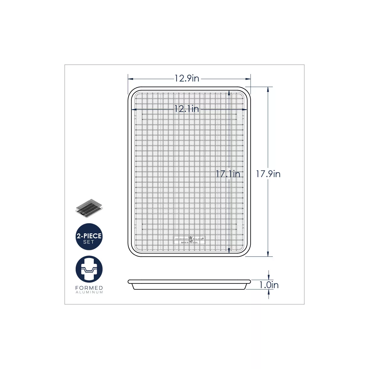 Nordic Ware Prism Half Sheet with Nonstick Grid