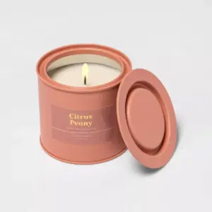 6oz Tin Jar Citrus Peony Candle - Threshold™