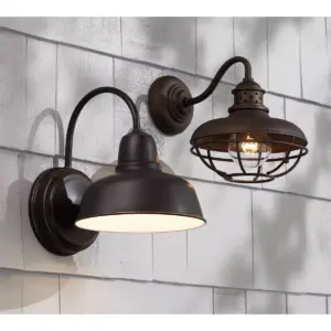 Franklin Iron Works Rustic Outdoor Wall Light Fixture Farmhouse Bronze 9