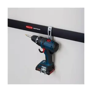 Rubbermaid Universal Metallic FastTrack Hanging Garage Hook Organizers (2 Pack)