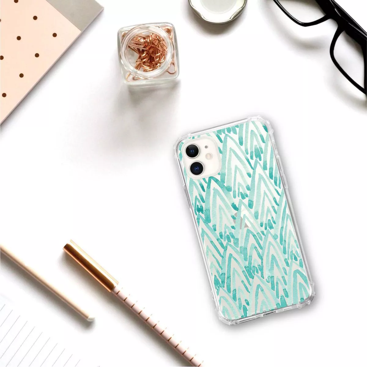 OTM Essentials Apple iPhone 11 Clear Case - Turquoise