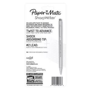 12pk #2 Mechanical Pencils Sharpwriter 0.7mm Multicolor Barrels - PaperMate