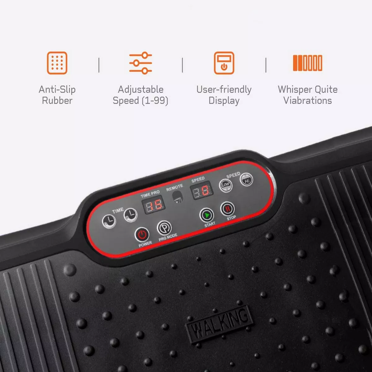 LifePro Portable Home Body Weight Training Fitness Exercise Workout Waver Vibration Plate Platform Equipment Machine Set with Resistance Bands, Black