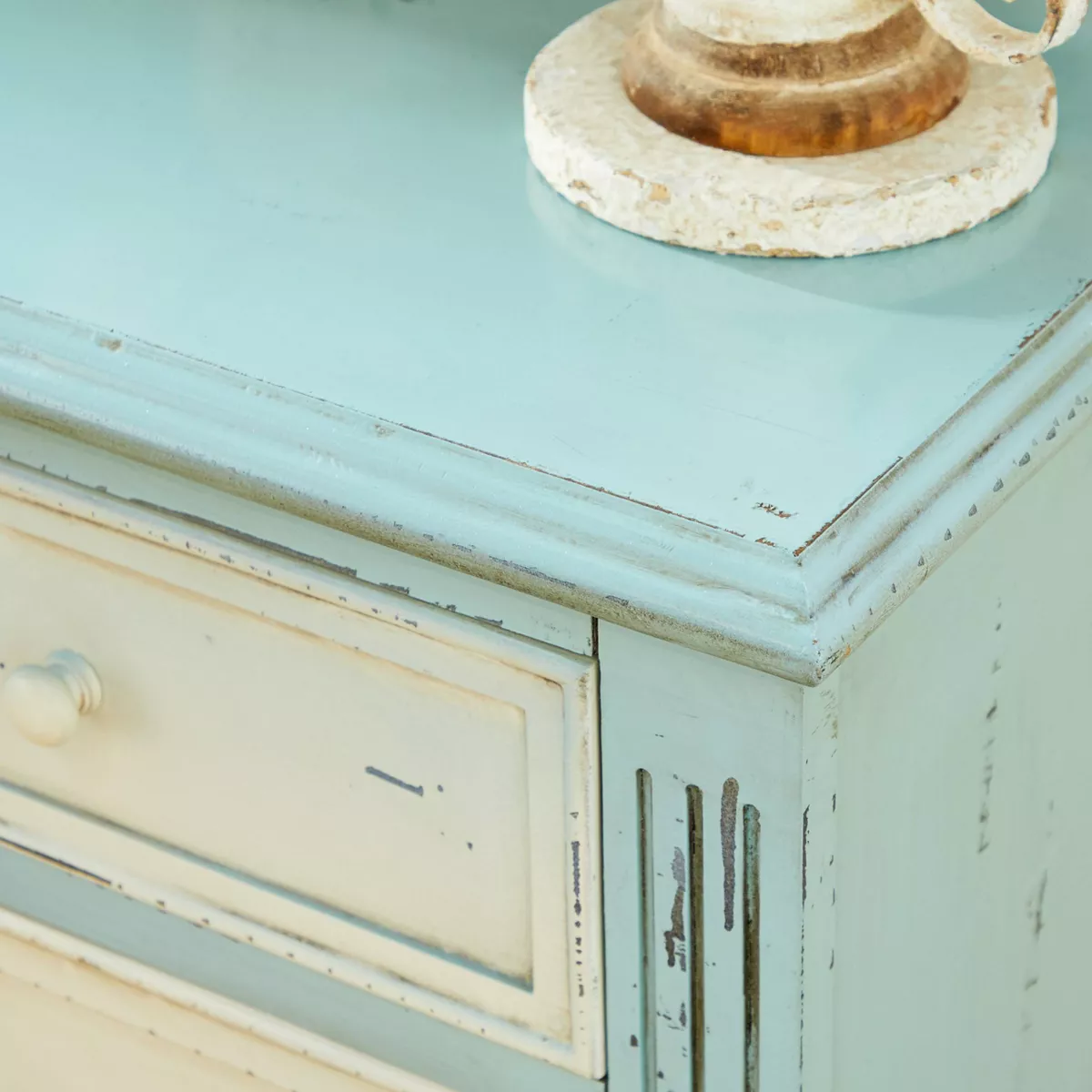 Wood 2 Over 2 Cabinet Buffet Green - Olivia & May