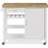 Denver Kitchen Cart White - ClickDecor