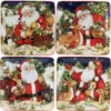 Tabletop 6.0" Magic Christmas Santa Canape Plates Holiday Certified International - Dining Plates