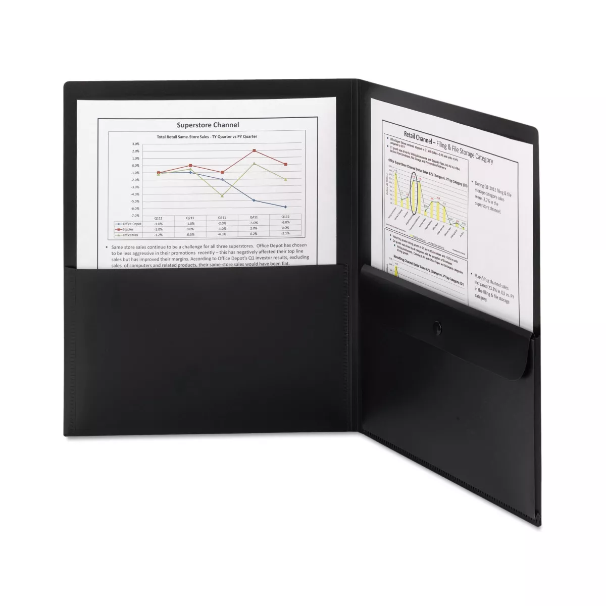Smead 5ct 2 Pocket Plastic Folders with Security Pocket