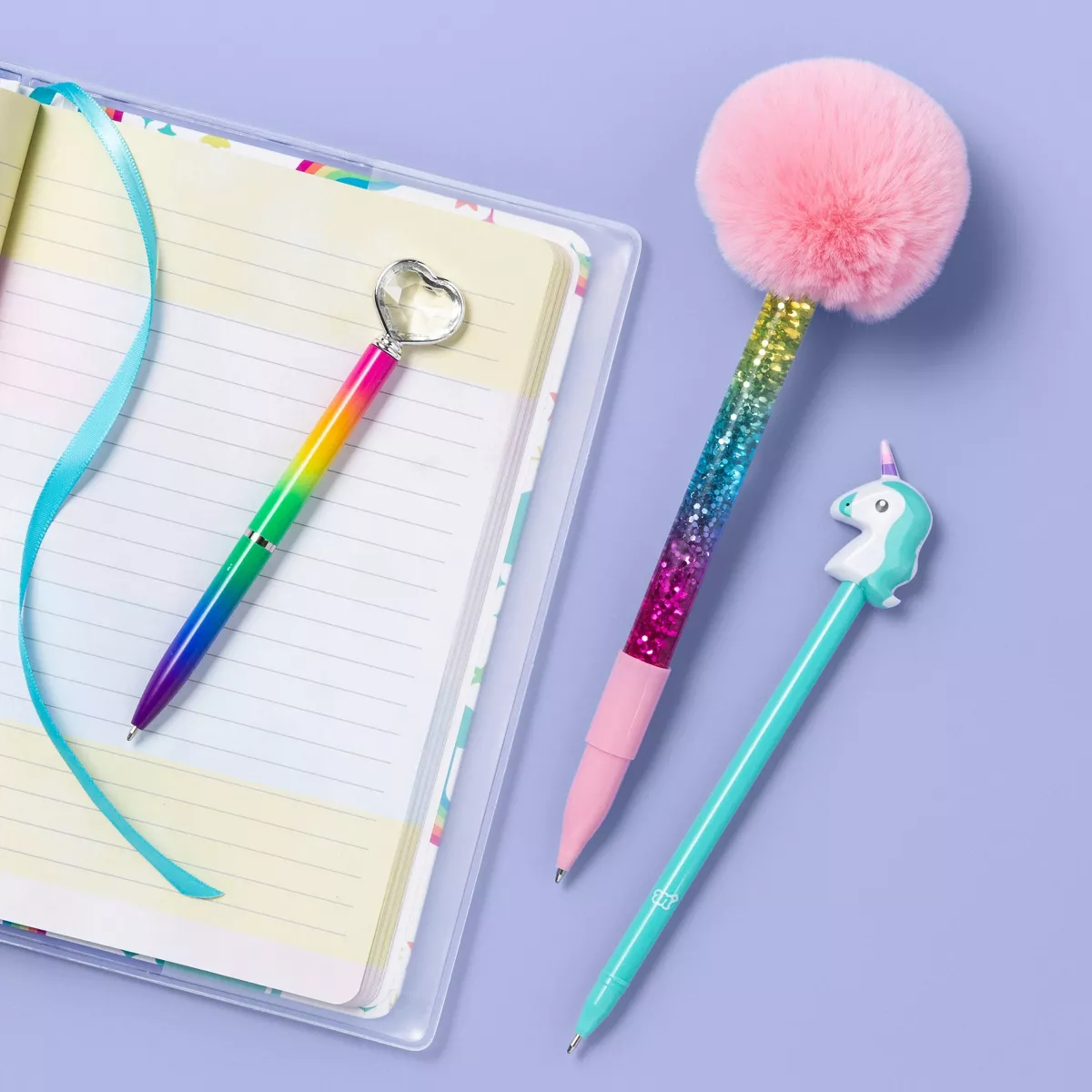 3pk Ballpoint Pen Set Specialty Mixed Tops - More Than Magic™
