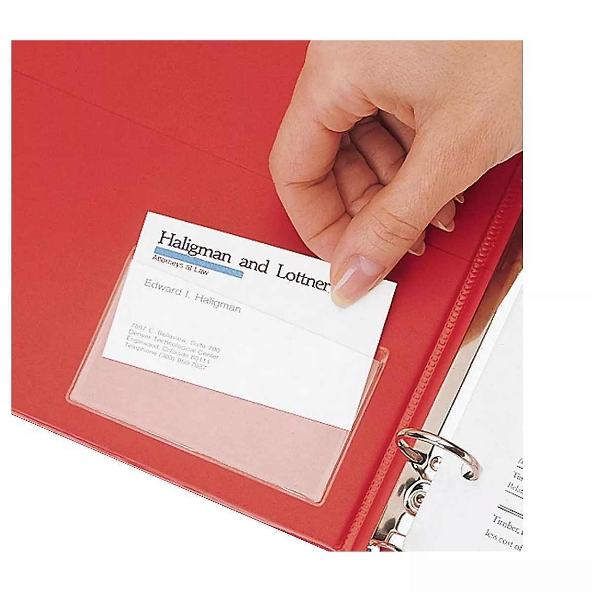 Cardinal Business Card Pockets Top Load 3-3/4
