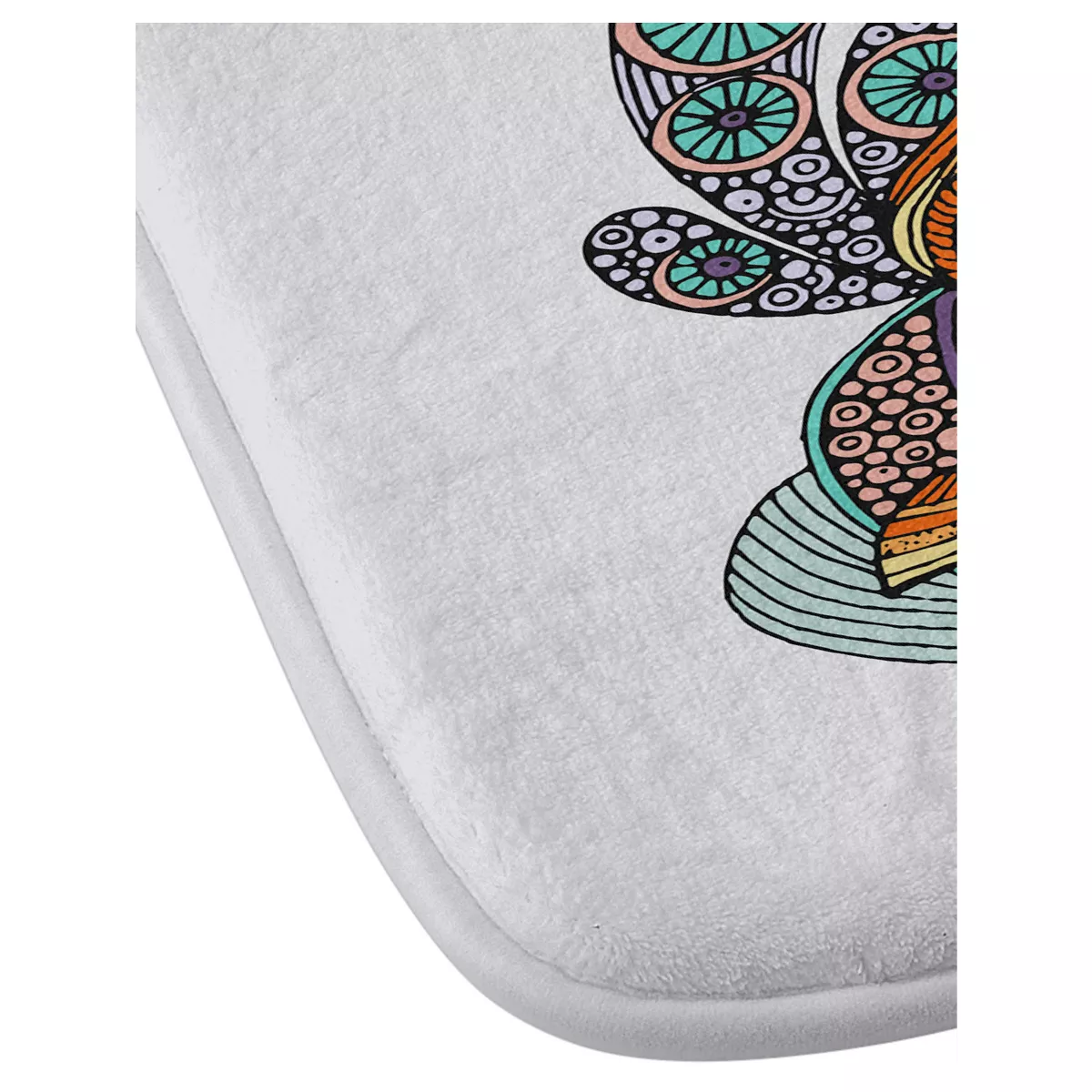 Valentina Ramos Little Fish Cushion Bath Mat Orange - Deny Designs